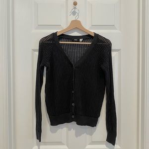 Urban Outfitters BDG Black Ribbed Cardigan
